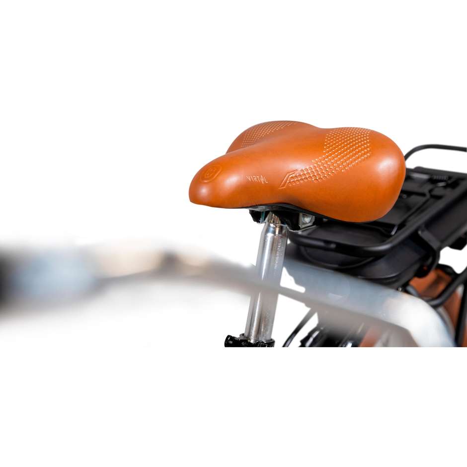 EMG Shirley E-Bike Vintage City 26" Motore 250W Batteria 36V Cambio Shimano 6V Cestino Crema/Verde