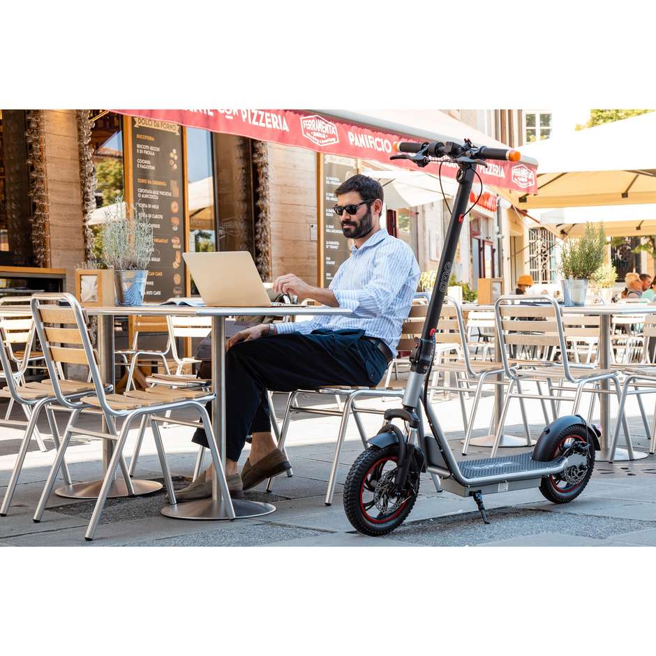 EMG Street Monopattino Elettrico 450W 25 km/h Argento
