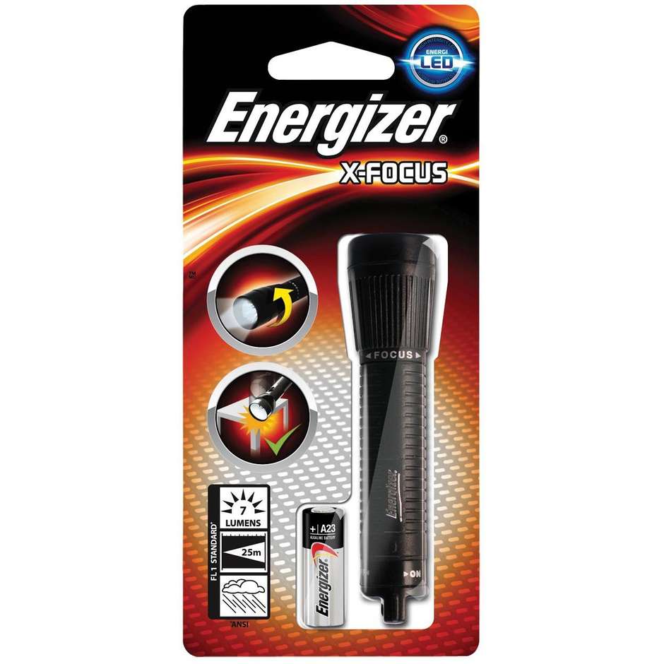 Energizer 639806 torcia a mano con fuoco regolabile batteria A23 colore nero