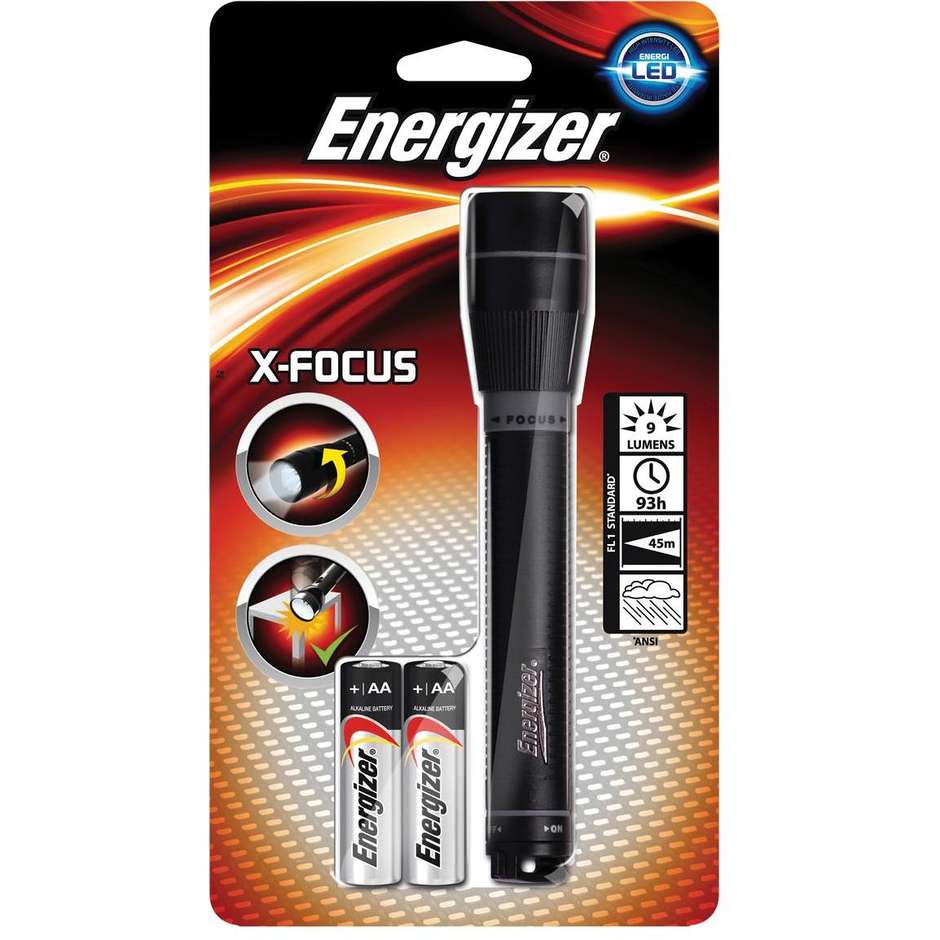 Energizer x-focus torcia a mano LED batteria AA colore nero