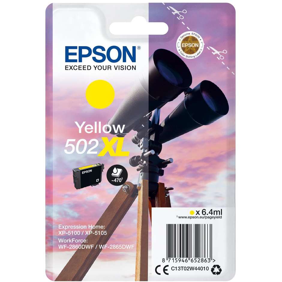 Epson BINOCOLO 502XL Cartuccia Ink-Jet colore giallo