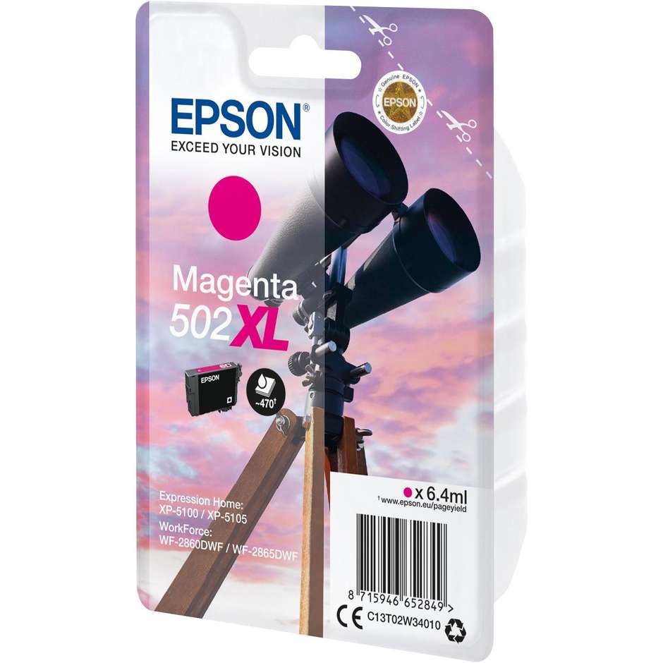 Epson BINOCOLO 502XL Cartuccia Ink-Jet colore magenta