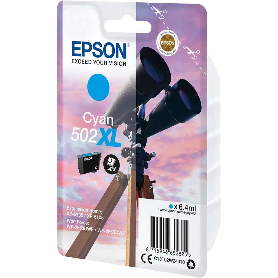 Epson BINOCOLO 502XL cartuccia per stampanti Epson colore ciano