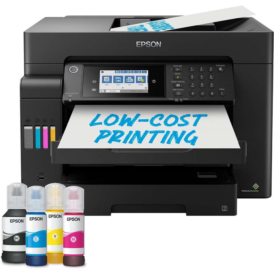 Epson EcoTank ET-16605 Stampante Multifunzione 4-in-1 Inkjet Serbatoi Ricaricabili A3+ Duplex Totale Ethernet Wi-Fi Nero