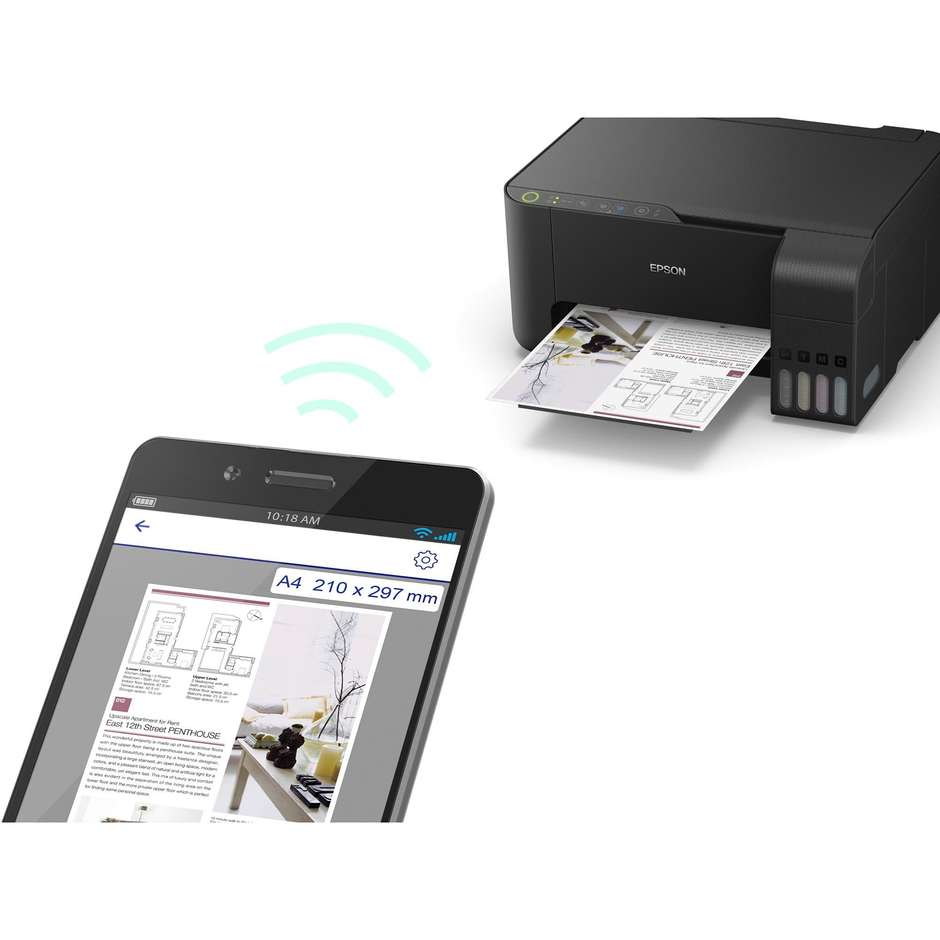 Epson Ecotank Et 2714 Stampante Multifunzione 3 In 1 Wi Fi Colore Nero Stampanti E Scanner 3640