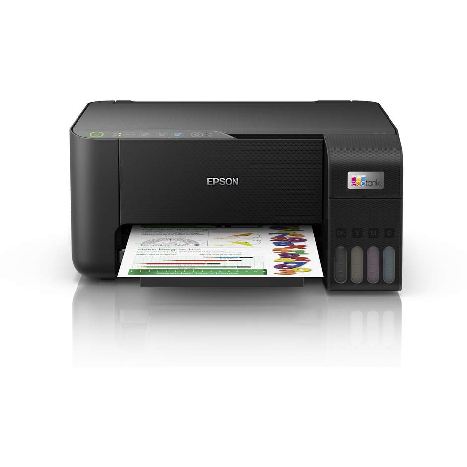 Epson EcoTank ET-2860 (C11CJ67428) Stampante Multifunzione Inkjet 3-in-1 A4 a Serbatoi Ricaricabili Wi-Fi e Wi-Fi Direct Senza Cartucce Testina Micro Piezo Heat-Free Nero