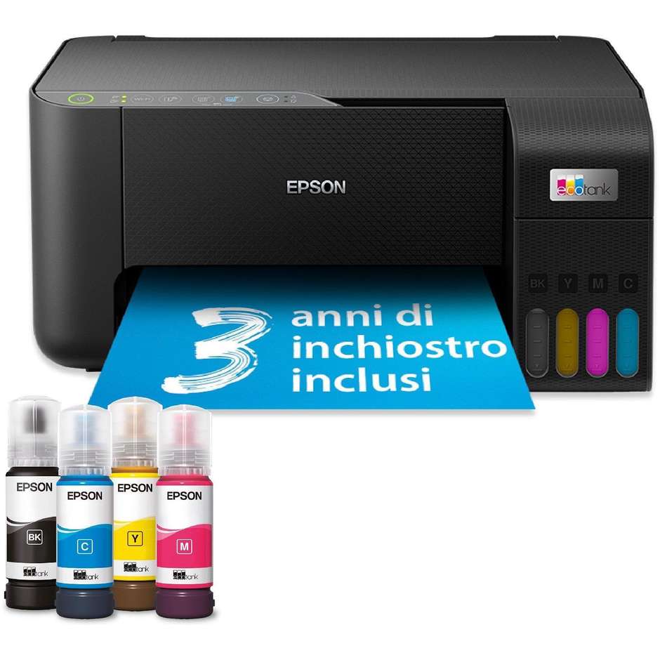 Epson EcoTank ET-2860 (C11CJ67428) Stampante Multifunzione Inkjet 3-in-1 A4 a Serbatoi Ricaricabili Wi-Fi e Wi-Fi Direct Senza Cartucce Testina Micro Piezo Heat-Free Nero