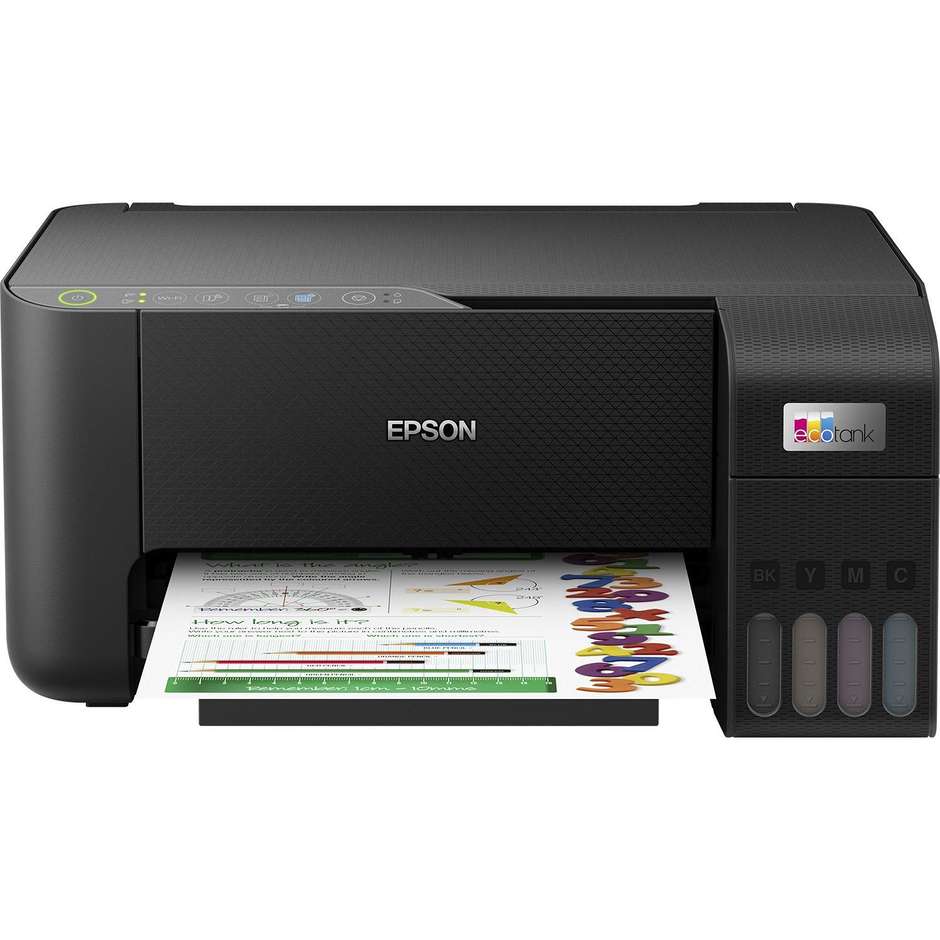 Epson EcoTank ET-2860 (C11CJ67428) Stampante Multifunzione Inkjet 3-in-1 A4 a Serbatoi Ricaricabili Wi-Fi e Wi-Fi Direct Senza Cartucce Testina Micro Piezo Heat-Free Nero