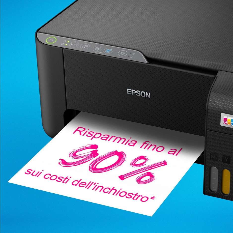 Epson EcoTank ET-2860 Stampante Ad inchiostro Multifunzione 3in1 Wi-Fi Formato A4 Colore Nero