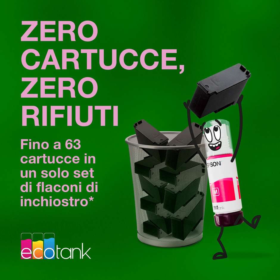 Epson EcoTank ET-2910 multifunzione A4 a colori con serbatoi ricaricabili, Wi-Fi e USB