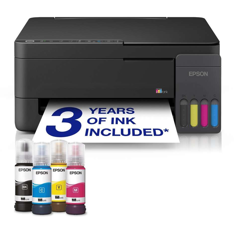 Epson EcoTank ET-2910 multifunzione A4 a colori con serbatoi ricaricabili, Wi-Fi e USB