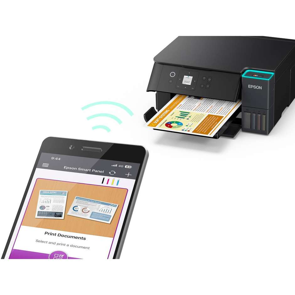 Epson EcoTank ET-2951 Stampante Multifunzione 3-in-1 Inkjet Serbatoi Ricaricabili A4 Duplex Wi-Fi Nero
