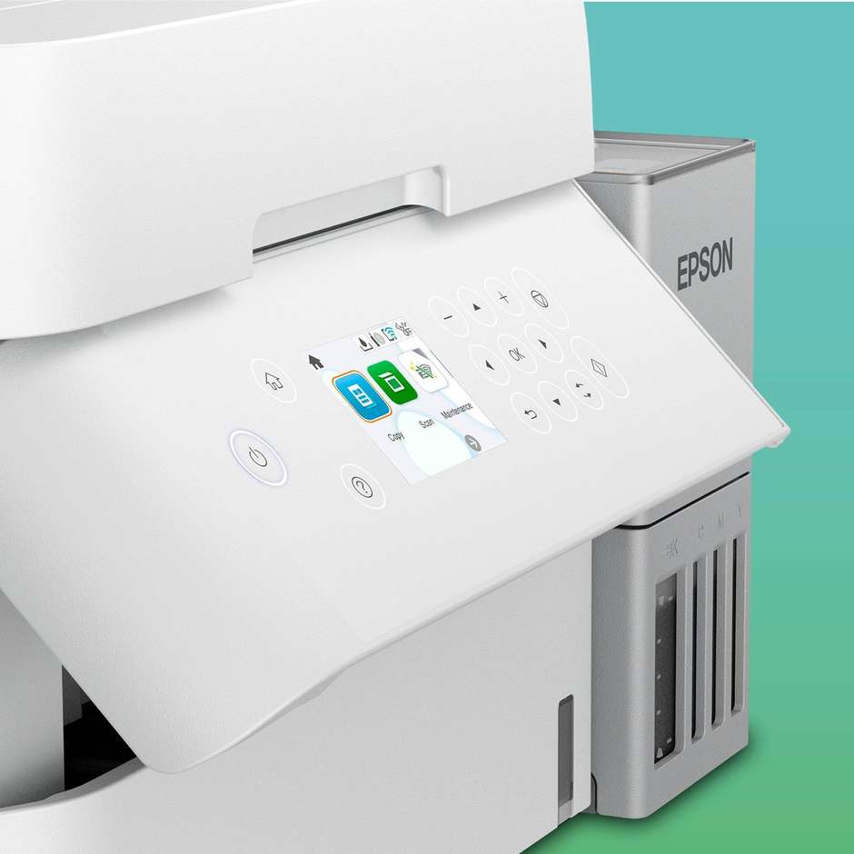 Epson EcoTank ET-3956 Stampante Multifunzione 3-in-1 Inkjet Serbatoi Ricaricabili ADF A4 Duplex Wi-Fi Bianco