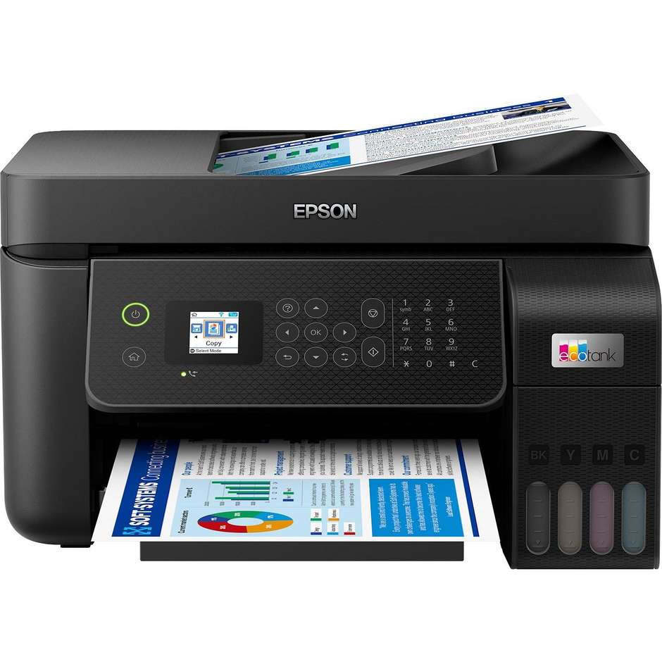 Epson EcoTank ET-4800 Stampante Multifunzione 4-in-1 Inkjet Serbatoi Ricaricabili ADF Fax A4 Wi-Fi Ethernet Nero