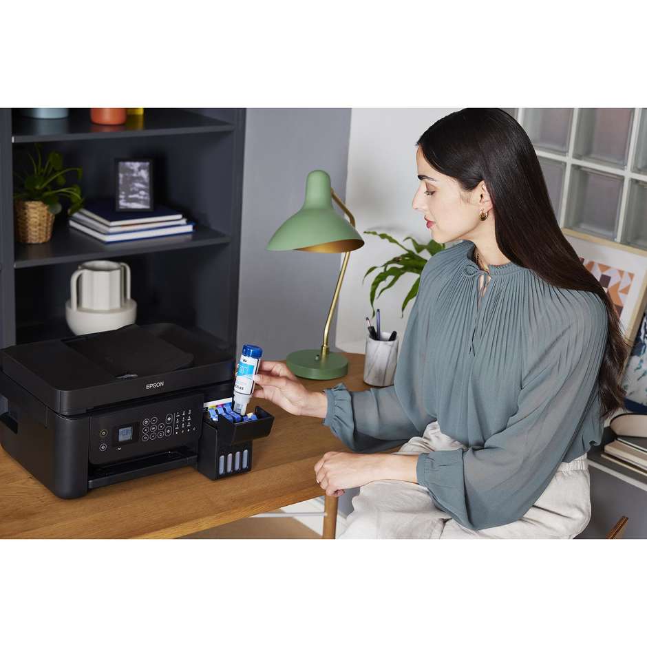 Epson EcoTank ET-4800 Stampante Multifunzione 4-in-1 Inkjet Serbatoi Ricaricabili ADF Fax A4 Wi-Fi Ethernet Nero