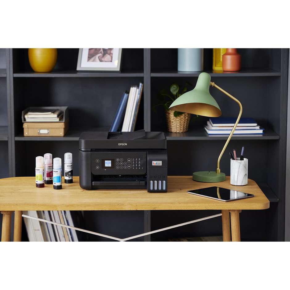 Epson EcoTank ET-4800 Stampante Multifunzione 4-in-1 Inkjet Serbatoi Ricaricabili ADF Fax A4 Wi-Fi Ethernet Nero