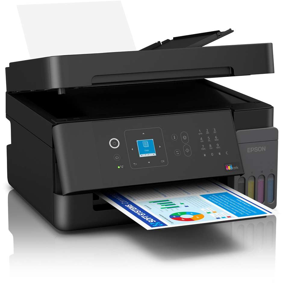 Epson EcoTank ET-4905 multifunzione A4 4-in-1 a colori con ADF, fax, Wi-Fi ed Ethernet