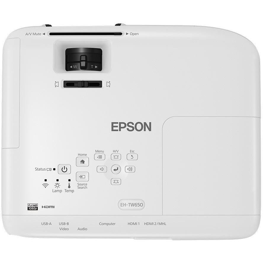 Epson EH-TW650 videoproiettore Full HD 1080p Wi-Fi integrato colore bianco