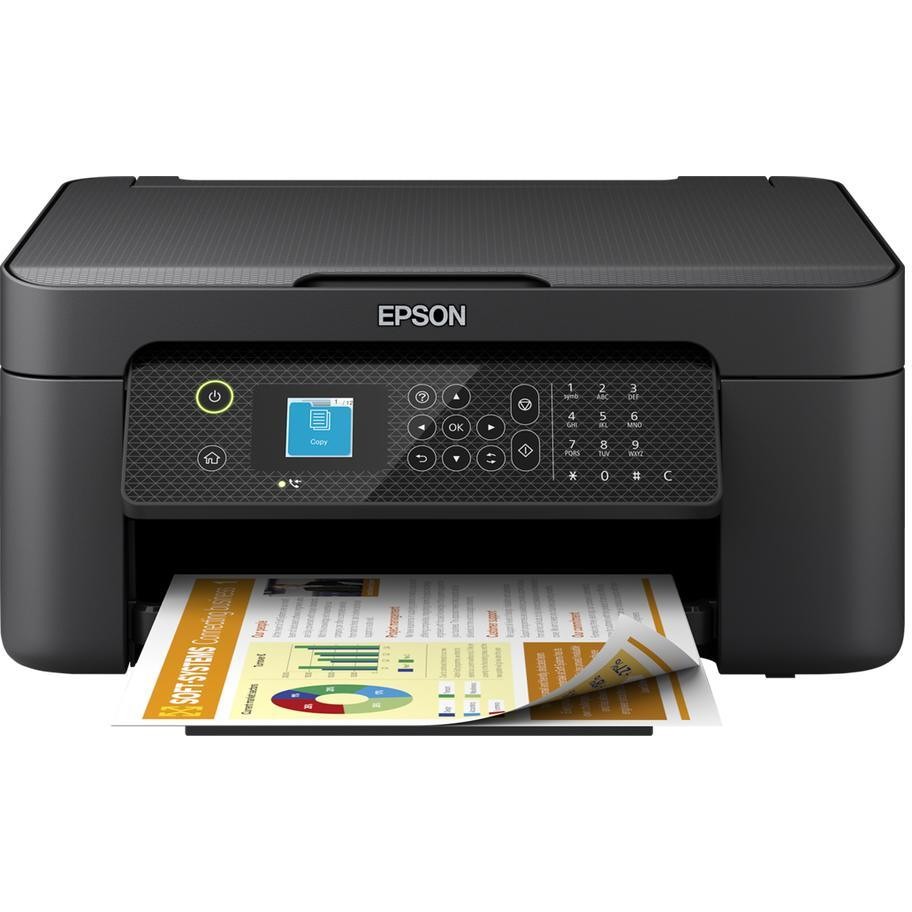 Epson WorkForce WF-2910DWF Stampante Multifunzione 4-in-1 A4 Display LCD Fronte/Retro Automatico Wi-Fi Direct Fax 4 Cartucce Separate Nero