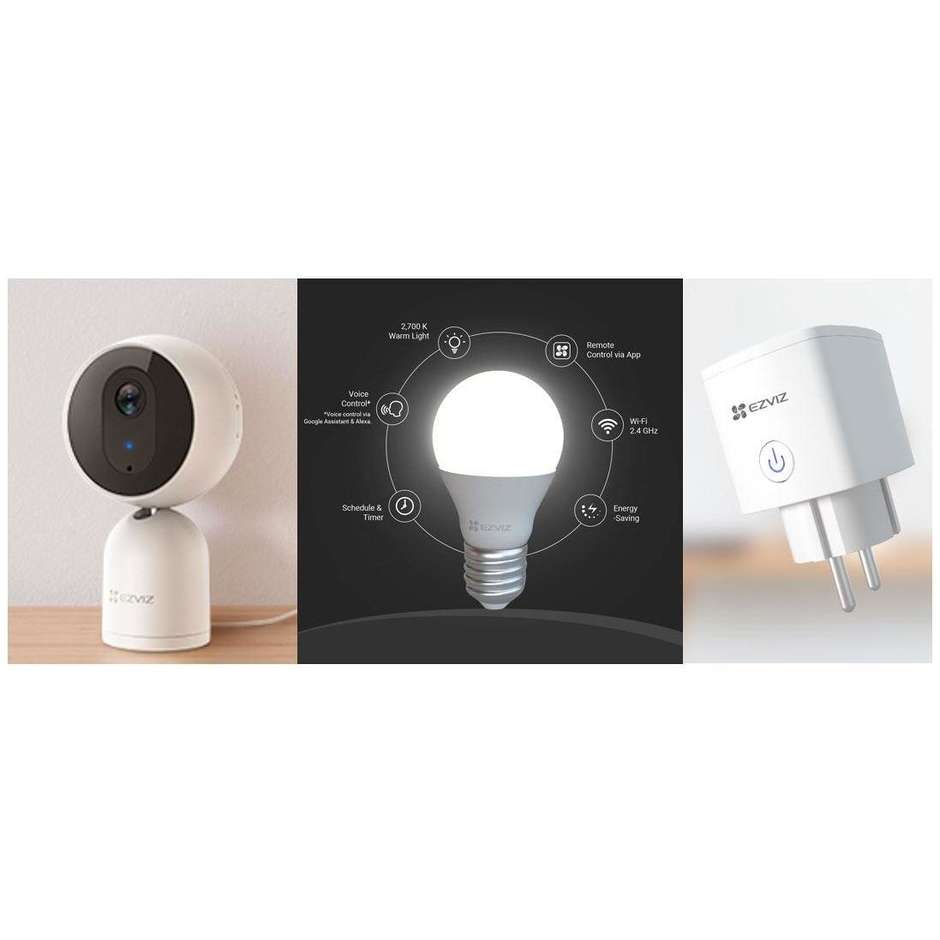 EZVIZ INE313 Kit Sicurezza Domestica Wi-Fi Telecamera C1T 1080p Bianco
