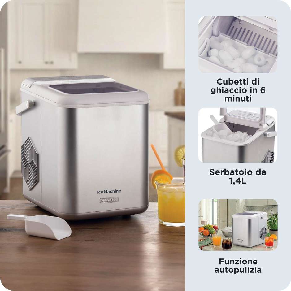 fabbricatore di ghiaccio a cubetti 12 kg in 24 h