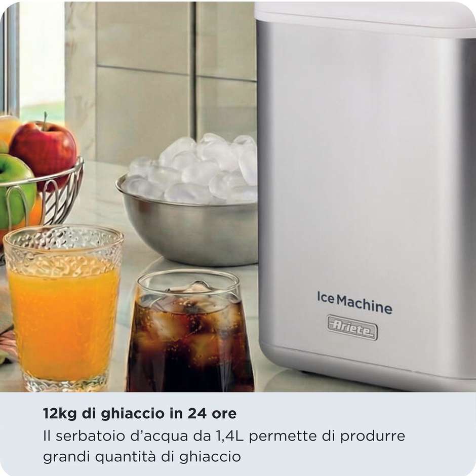 fabbricatore di ghiaccio a cubetti 12 kg in 24 h