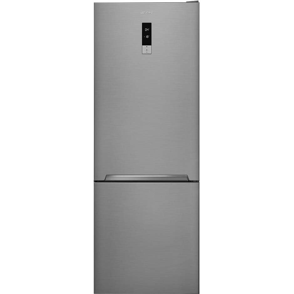 fc48xdne smeg frigo combi no frost marble 70 cm acciaio inox