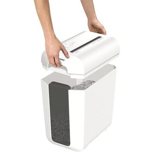 FELLOWES 100110076 Distruggidocumenti da Ufficio con Taglio a Frammento di Sicurezza Colore White