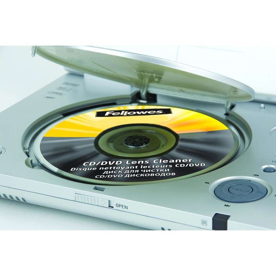 Fellowes 99761 CD di pulizia del lettore CD/DVD colore nero e giallo