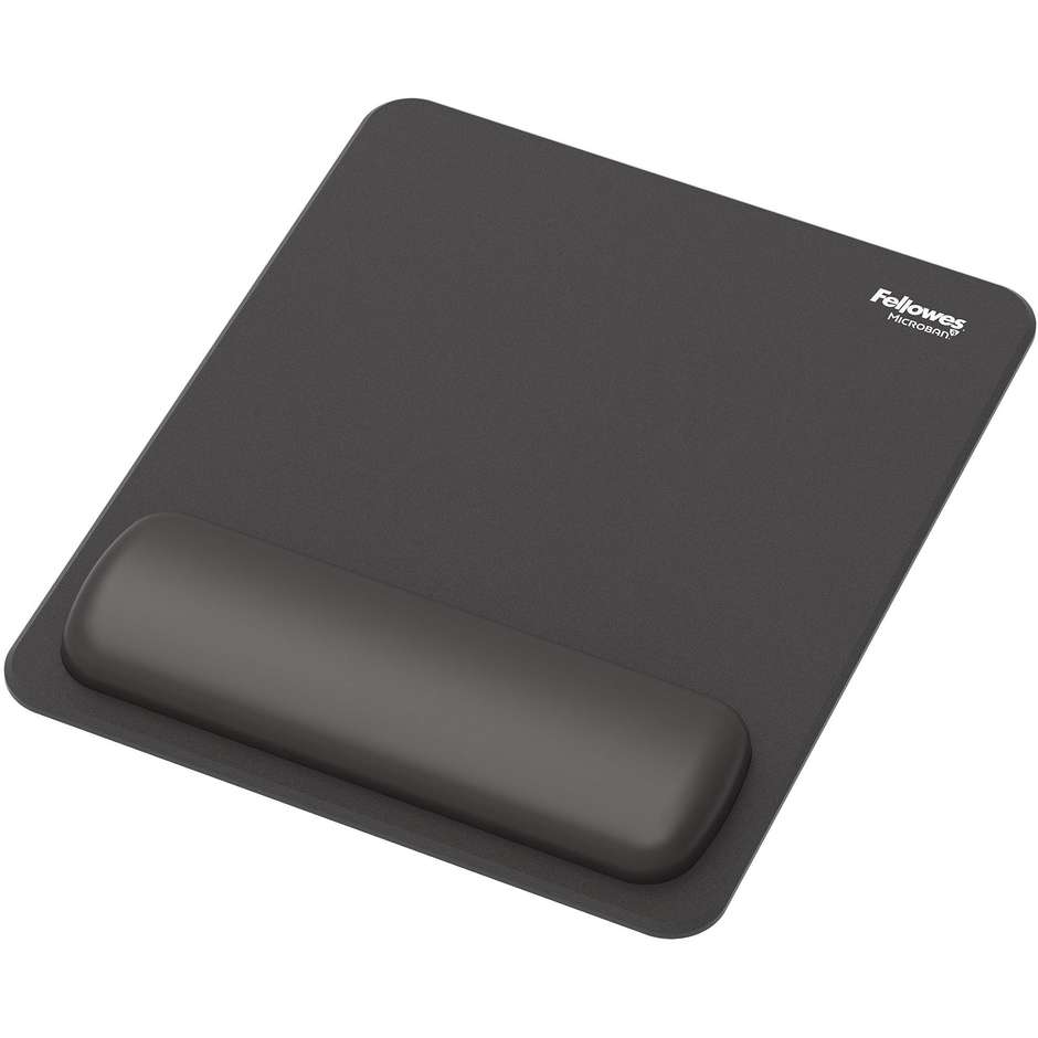 Fellowes Breyta Tappetino Mouse con Poggiapolsi Ergonomico Nero