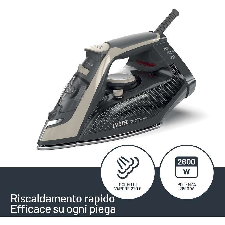 ferro da stiro zerocalc power 2600 w 250 ml
