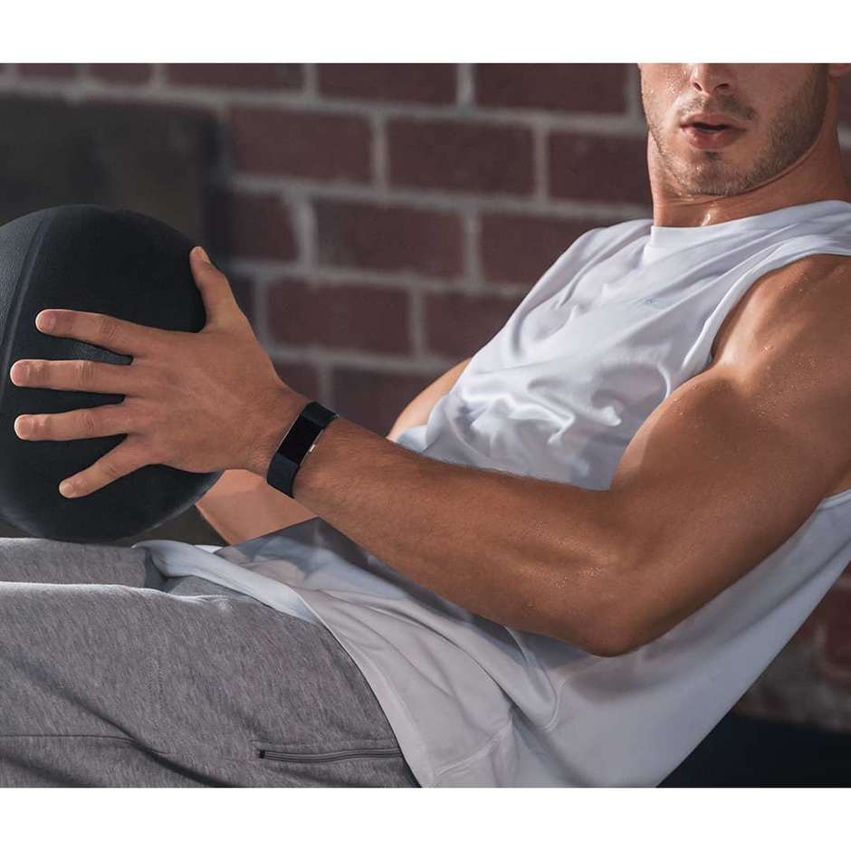 Fitbit FB407SBKL Charge 2 braccialetto per il fitness + battito cardiaco large colore nero
