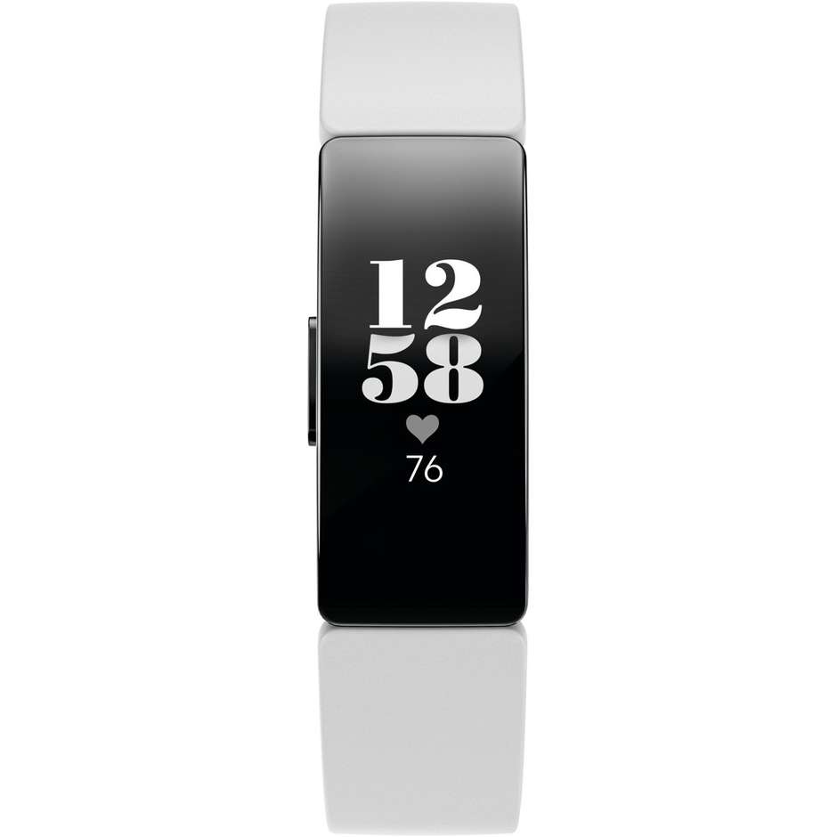 Fitbit FB413BKWT Inspire HR Smartwatch fitness tracker Bluetooth Cardiofrequenzimetro colore Bianco