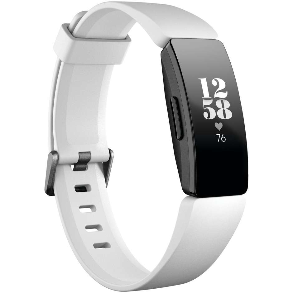 Fitbit FB413BKWT Inspire HR Smartwatch fitness tracker Bluetooth Cardiofrequenzimetro colore Bianco