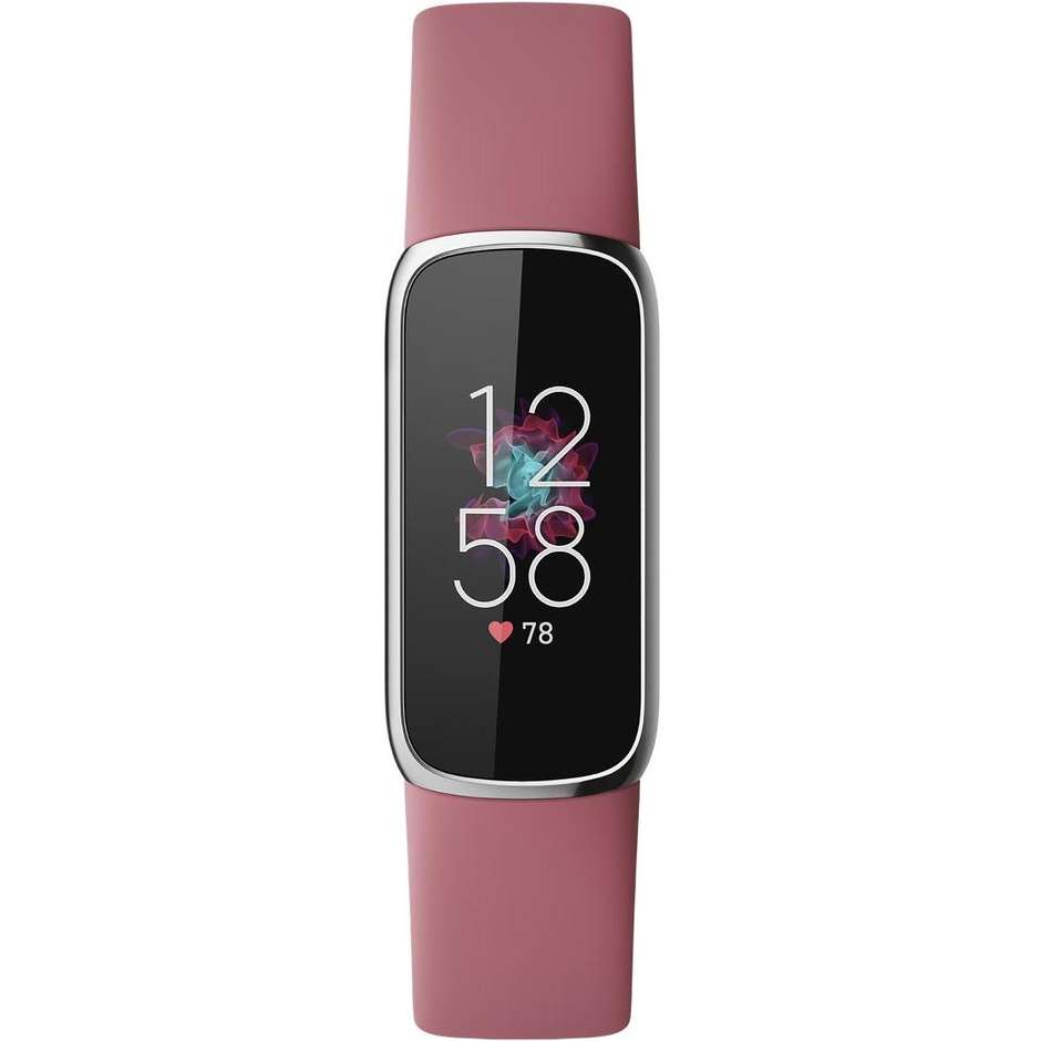 Fitbit FB422SRMG Luxe Fitness Band Display AMOLED Funzione Cardio Stress Sonno colore Orchidea e acciaio inox