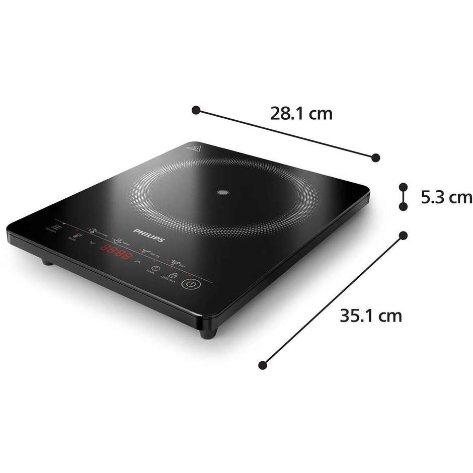 fornello el. a induzione 1 piastra  2000 w 24 cm