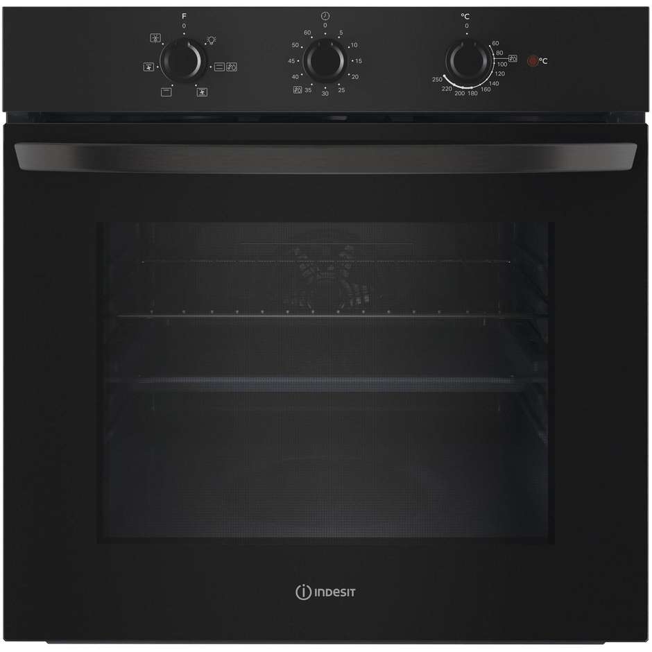 forno 66lt multi6 a nero 3manopole  idrolitico
