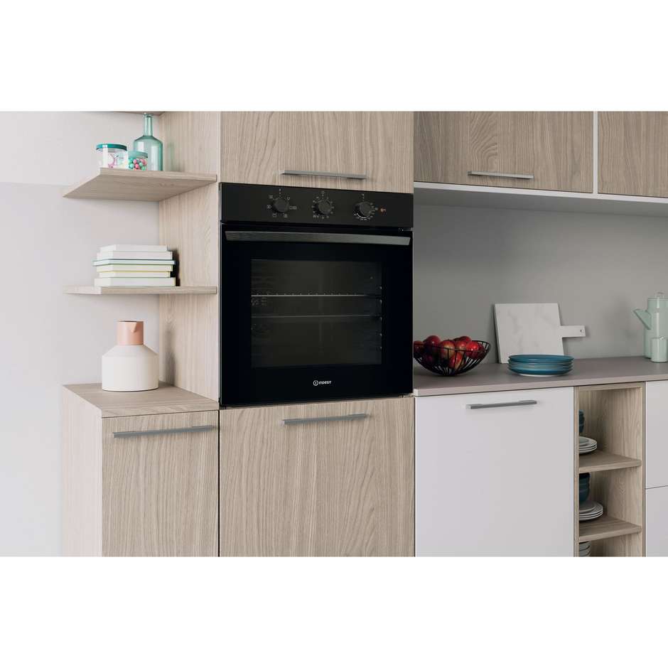 forno 66lt multi6 a nero 3manopole  idrolitico