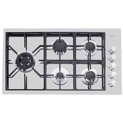 Piano Cottura Gas Candy Idea 4 Fuochi - Acciaio Inox, Griglie Lavabili, Bianco, 59.5x51cm