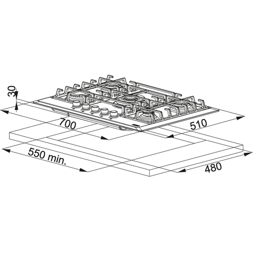 Riduzione Ghisa Franke 160mm - Per Griglie Poggiapentole Piano Cottura, Colore Nero - Foto 5
