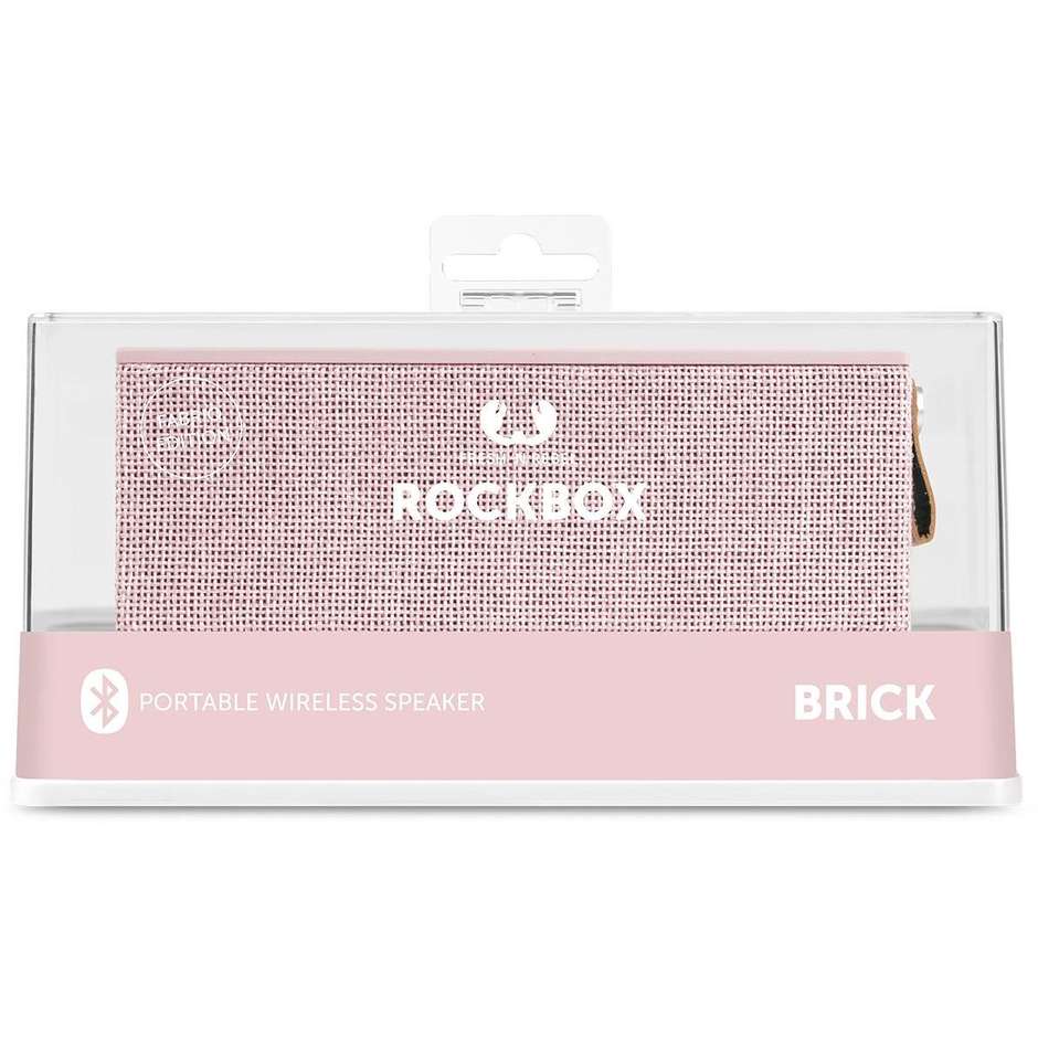 Fresh 'n Rebel 1RB3000CU Rockbox Brick edizione in tessuto diffusore speaker portatile bluetooth rosa