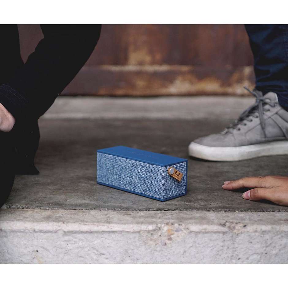 Fresh 'n Rebel 1RB3000IN Rockbox Brick edizione in tessuto diffusore speaker portatile bluetooth indaco