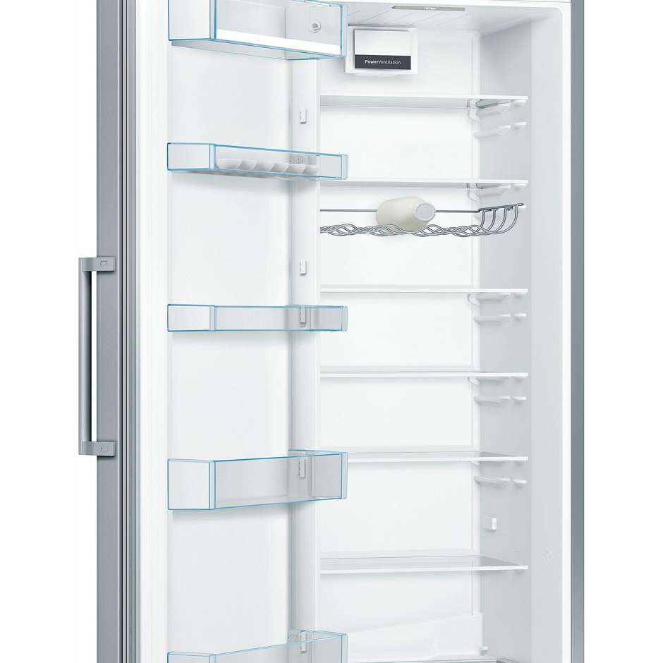 frigo 1p,inox look, maniglia esterna, luci led, v