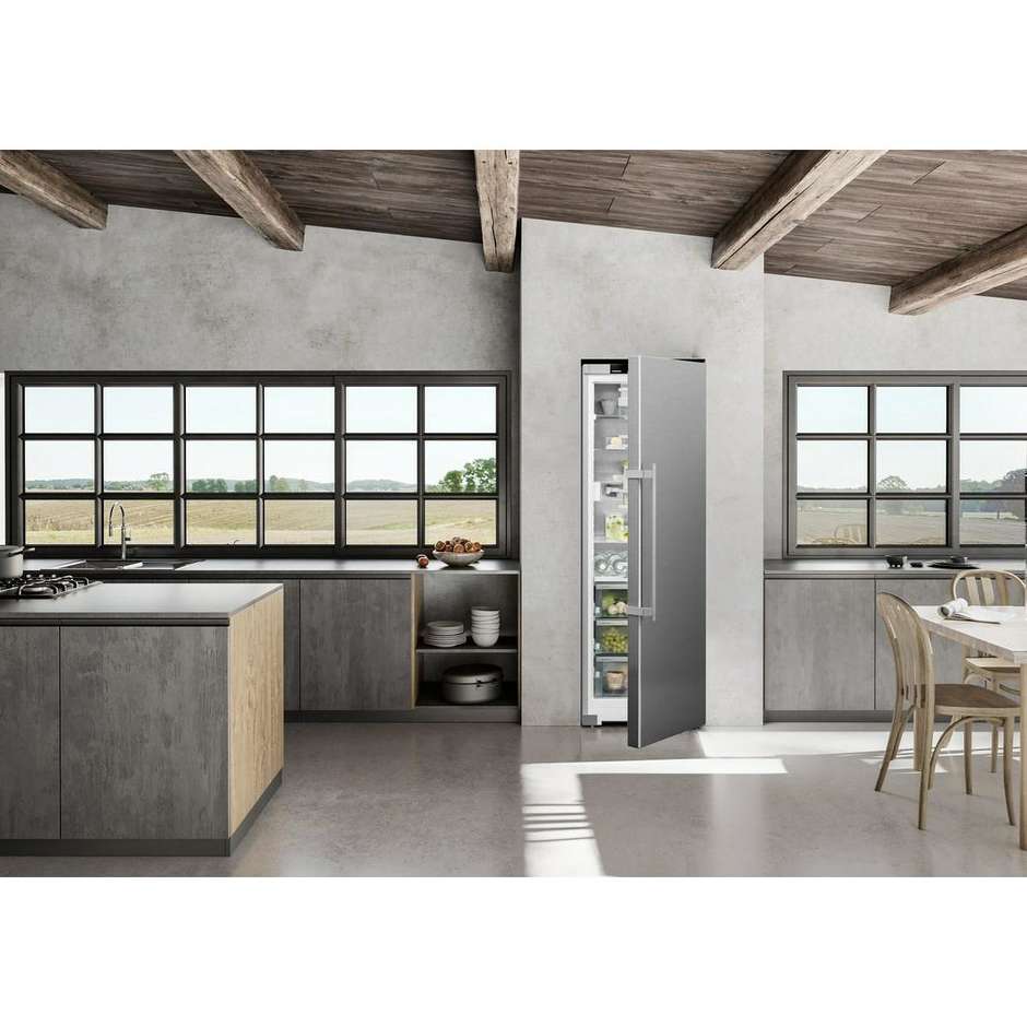 frigo 386lt h185 l60 c silver biofresh display to