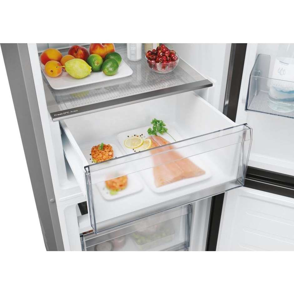 frigo combi 280lt h180 nf silverinox e