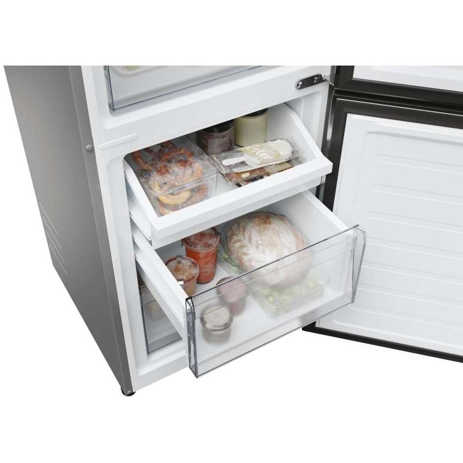 frigo combi 280lt h180 nf silverinox e