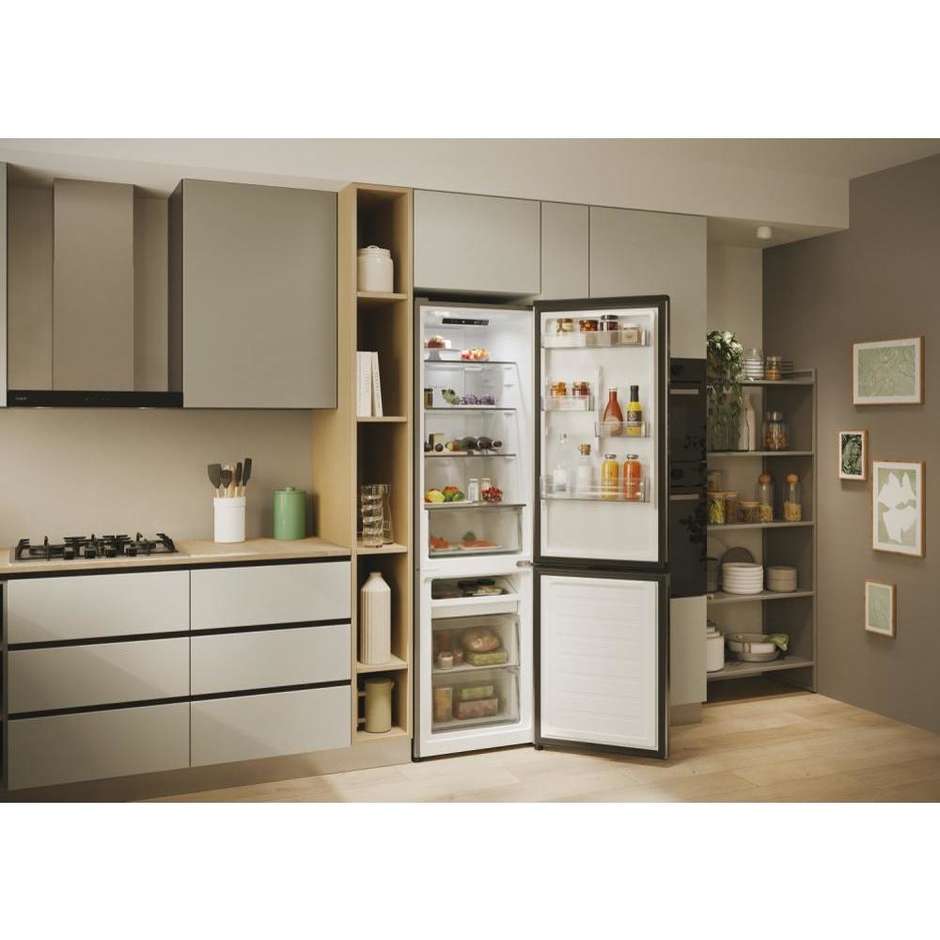 frigo combi 280lt h180 nf silverinox e