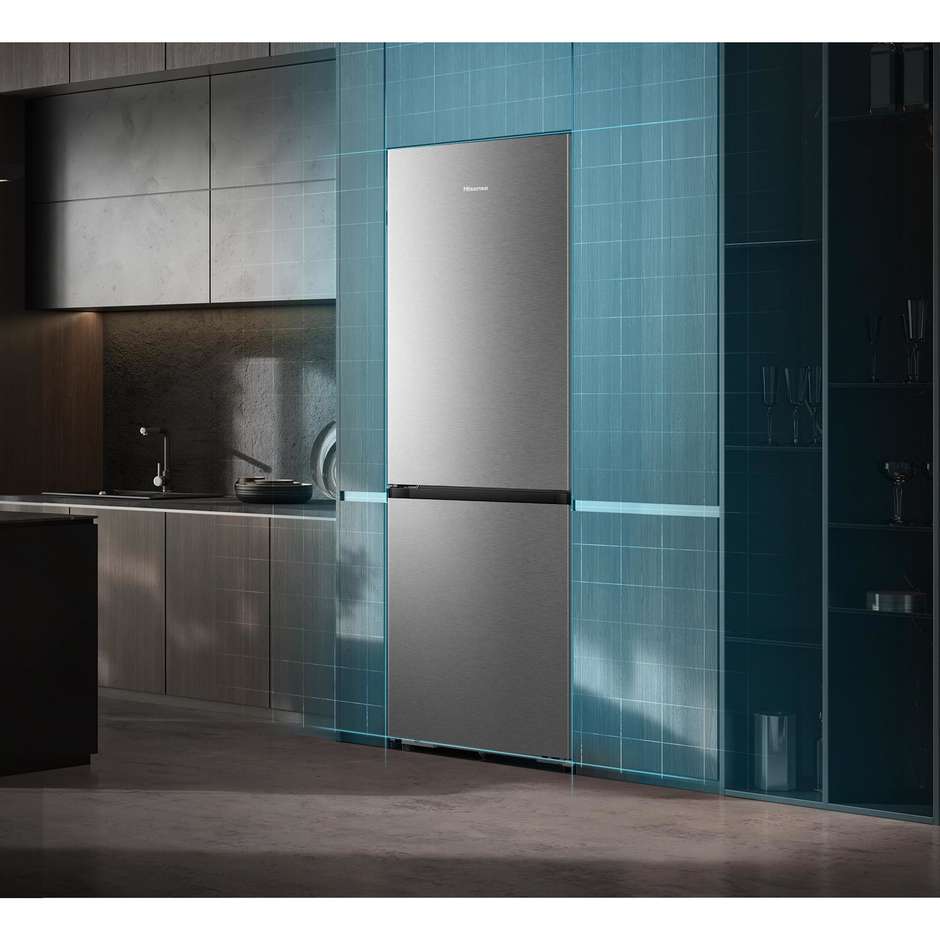frigo combi 330lt h185 nf inox c purefit inv