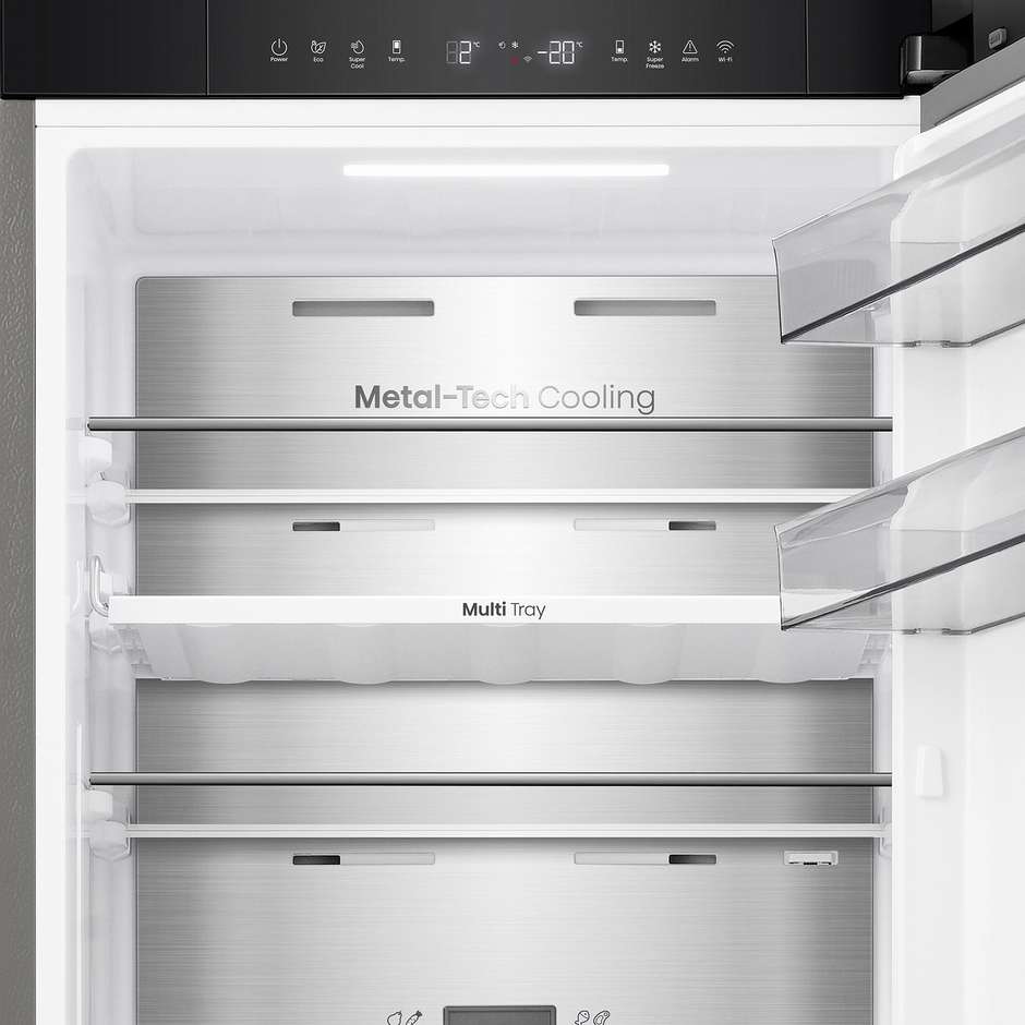 frigo combi 330lt h185 nf inox c purefit inv