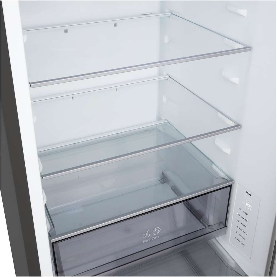 frigo combi 333lt h186 nf black  d wifia